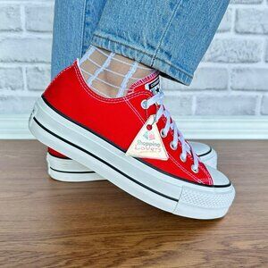 ⭐Converse Chuck Taylor Lift  Platform Low 7.5 Women's Shoes Sneakers Red A14905C